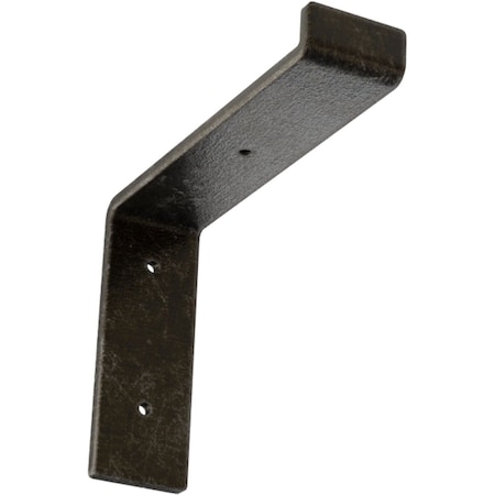 Ekena Millwork Steel Truss Shelf Bracket, Antiqued Warm Silver 2"W x 8"D x 6 3/4"H BKTM02X08X06TSAWS